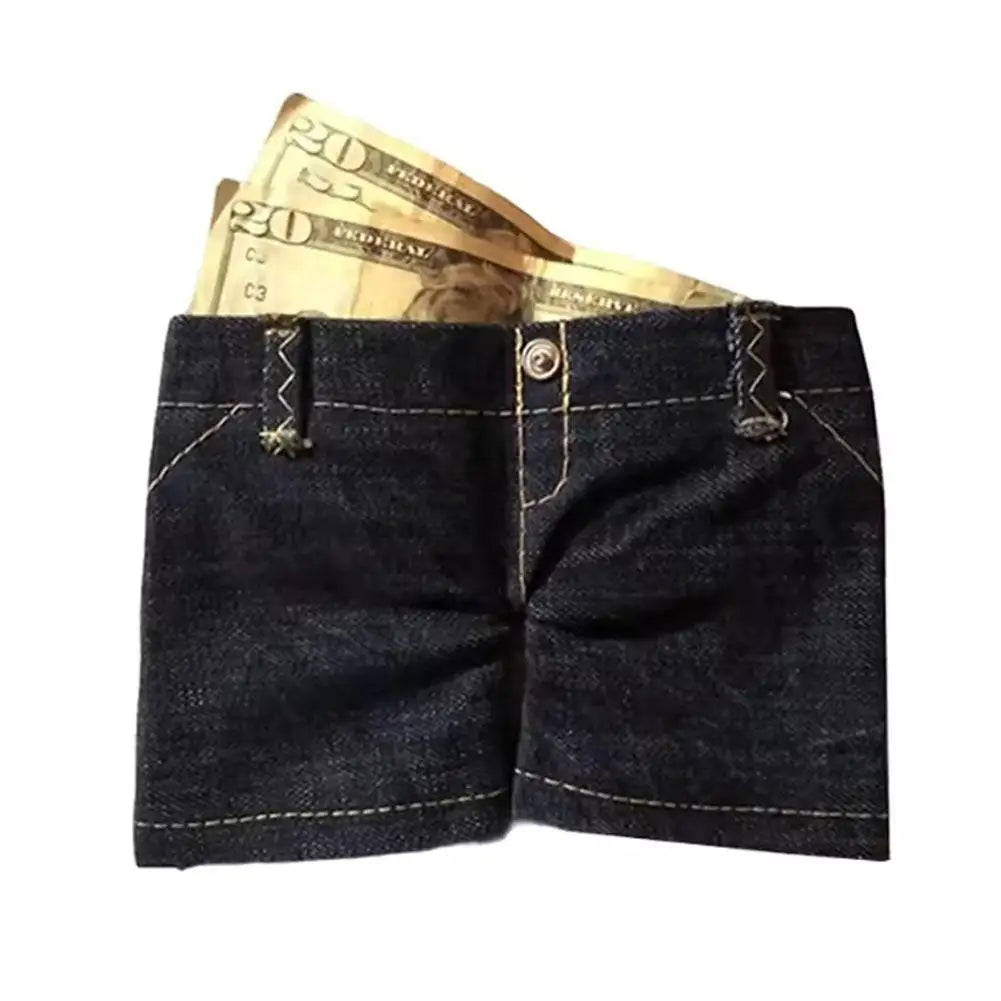Mini Denim Jeans Wallet – Retro Coin Purse & Card Holder