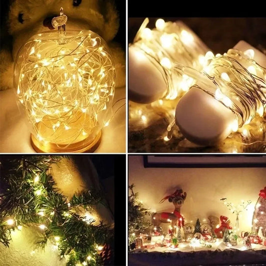 5M USB LED Fairy String Lights | Silver Wire Waterproof Garland LED Fairy String Lights Peaceful Pleasures Health and Wellness Multi Color 5M50LED