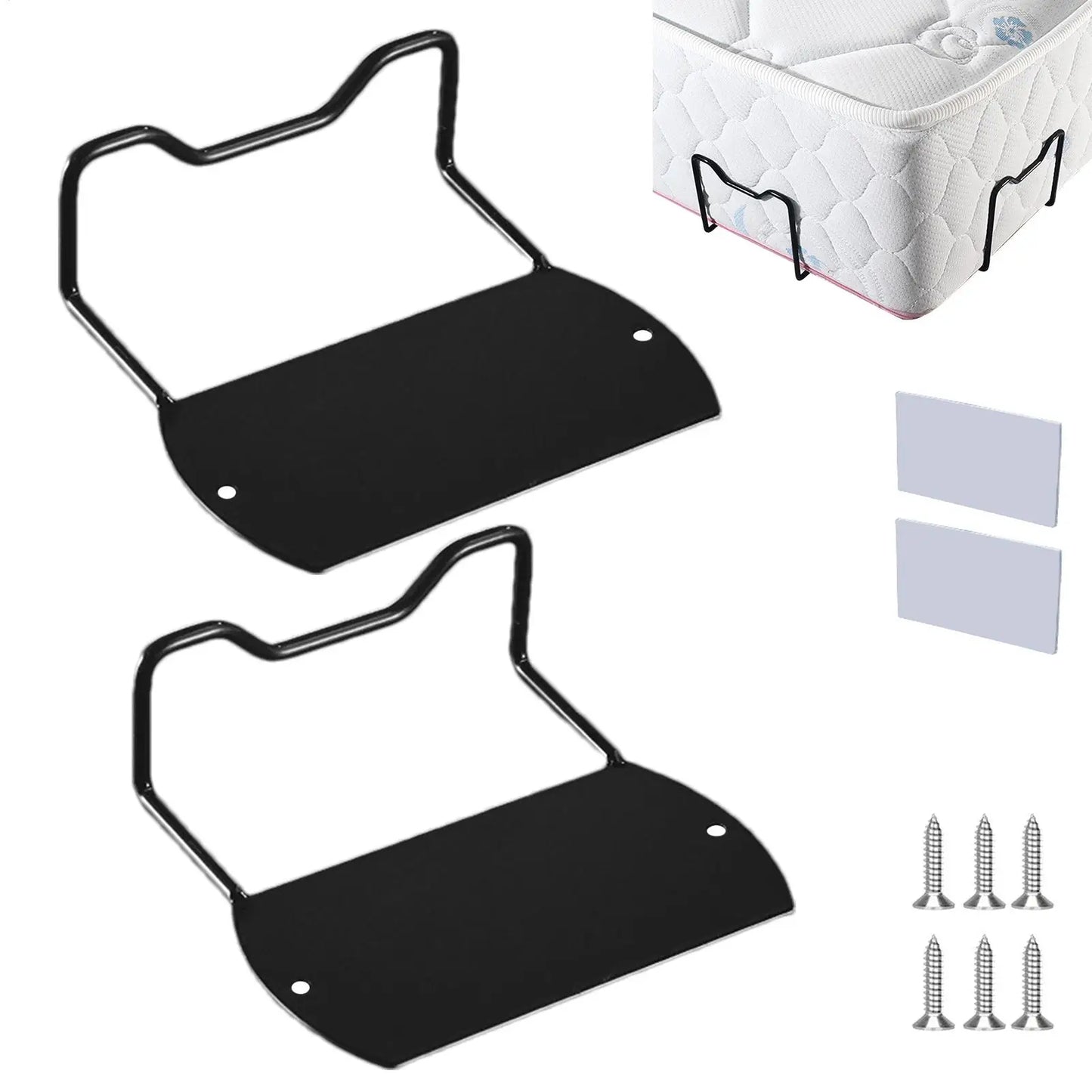Metal Mattress Slide Stopper | Non-Slip Corner Retainer Bar 2pc