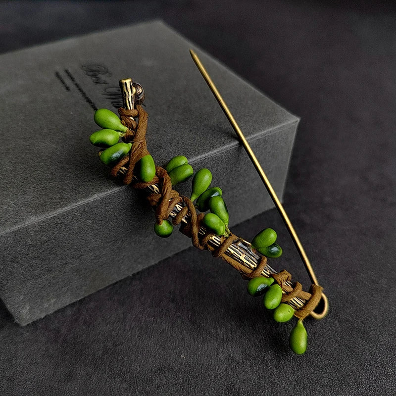 Large Vintage Fruit Plant Brooch Pin for Sweater & Cardigan