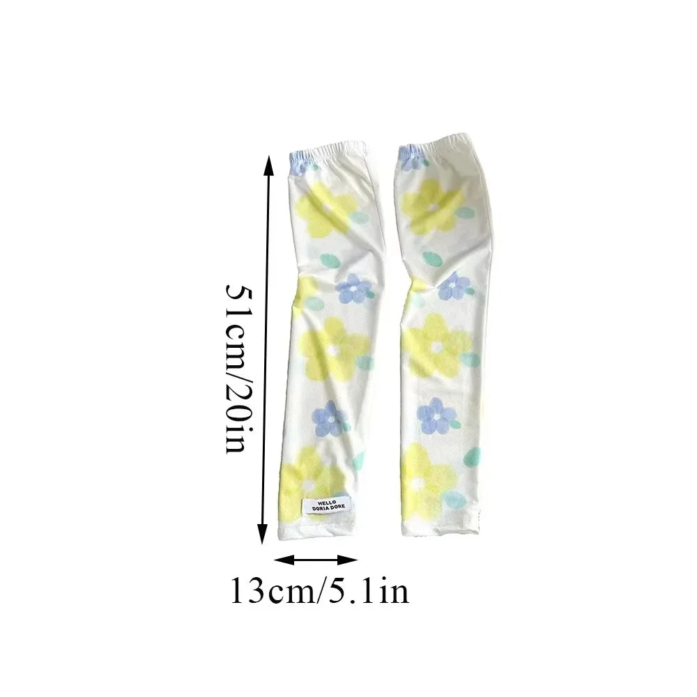 Arm Sleeves Ice Silk Breathable Quick Dry Running Fishing Driving Sportswear Sun UV Protection Long Arm Cover Cycling Arm Sleeve Peaceful Pleasures Health and Wellness