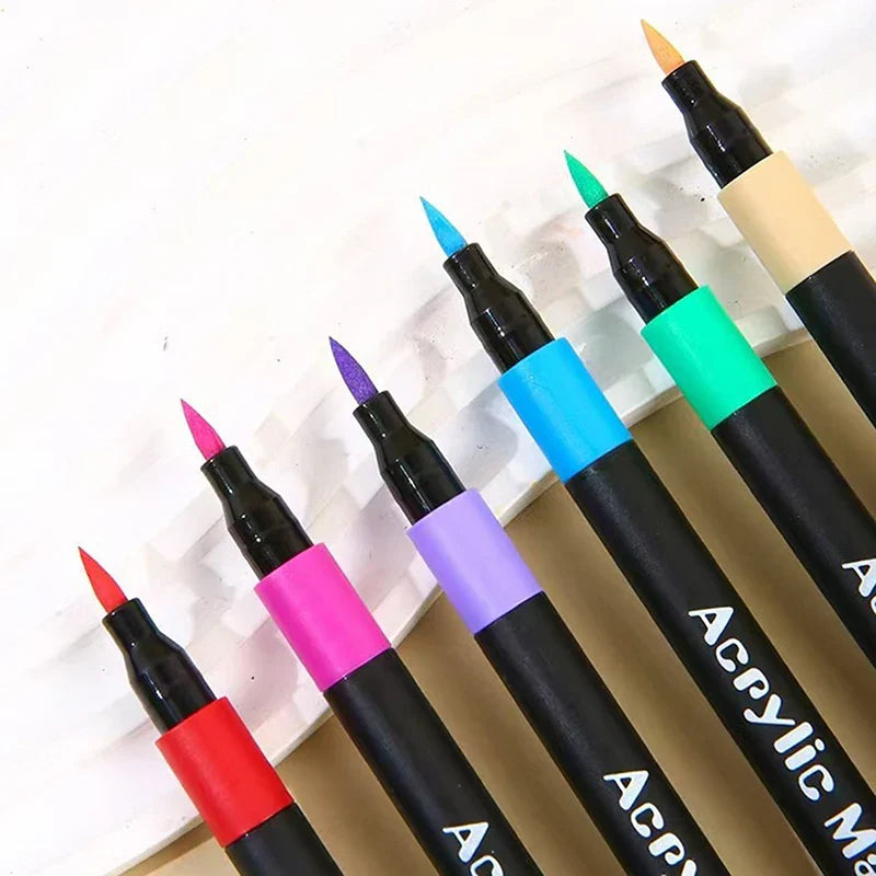 Acrylic Marker Pens 12–80 Colors | Waterproof Opaque Art Set