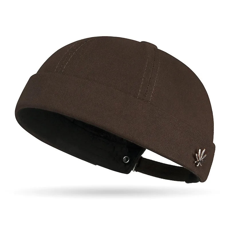 Adjustable Brimless Cap for Spring & Autumn, Unisex Solid Beanie Hat - Fashion Versatile, Streetwear Hip Hop Style Peaceful Pleasures Health and Wellness Coffee One Size