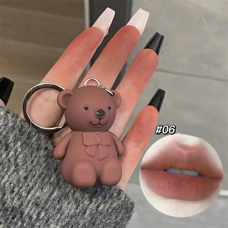 Matte Velvet Lip Gloss | Waterproof Long-Lasting Bear Lipstick