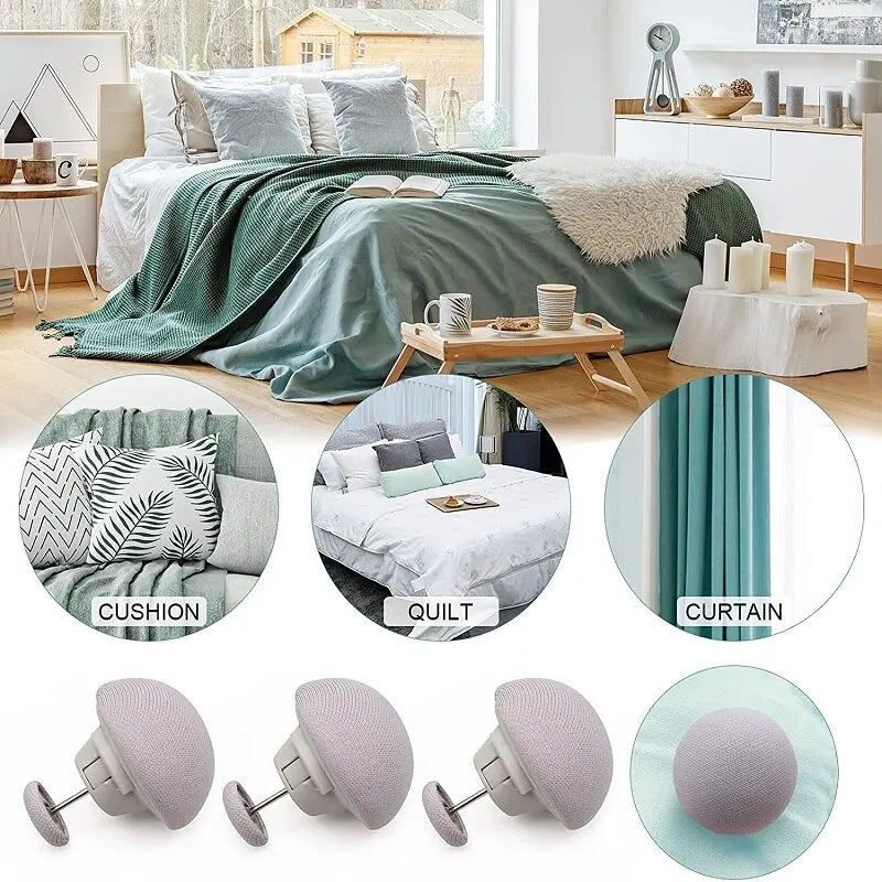 Mushroom Head Duvet Clips – No-Sew Bed Sheet Fasteners 20–80 PCS