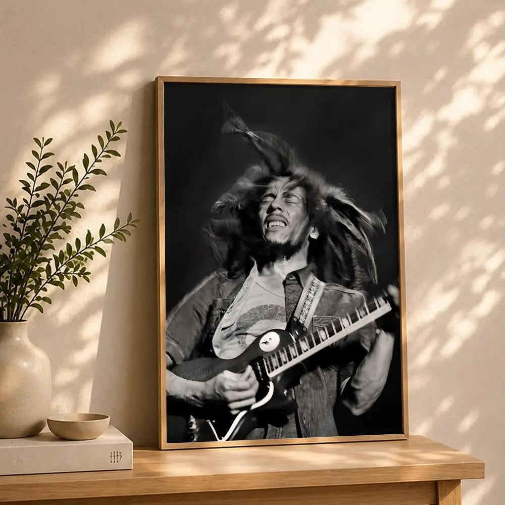 Bob Marley HD Self-Adhesive Waterproof Wall Poster | Home & Dorm Wall Art Poster Peaceful Pleasures Health and Wellness