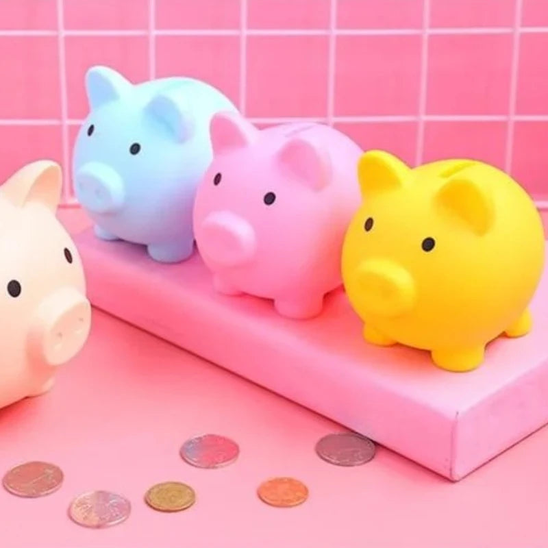 Shatterproof Golden Pig Coin Bank Rubber Piggy Bank Fortune Symbol for Kids Savings & Home Decoration Peaceful Pleasures Health and Wellness