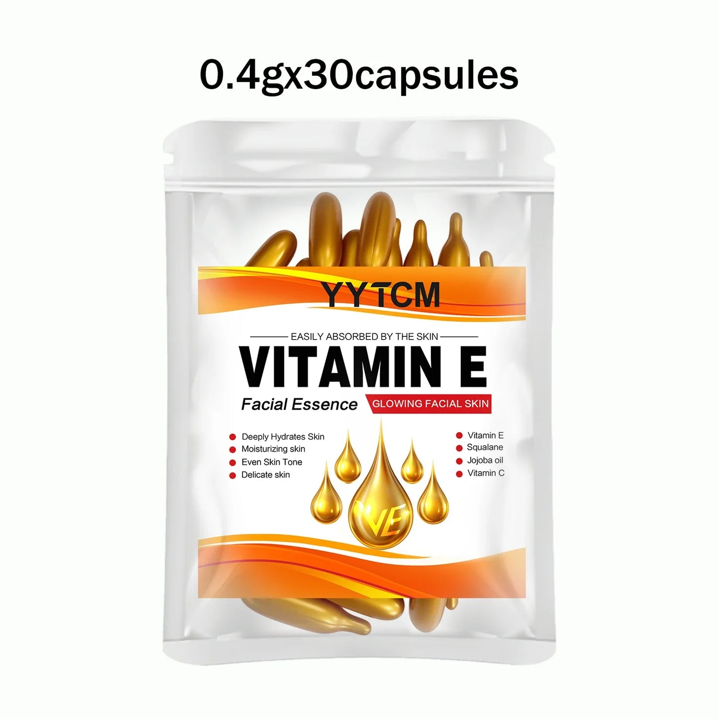 Vitamin E Capsule Essence – Squalane & Vitamin C | 90 Caps