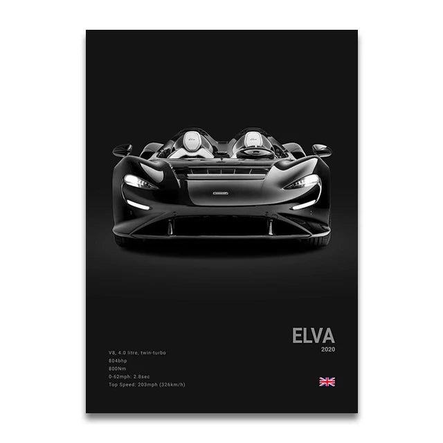 SENNA 720S ARTURA Canvas Wall Art Print Poster P1 765LT Supercar Decorative Painting Modern Home Decor Car Lover Gift Unframed Peaceful Pleasures Health and Wellness SW10896 30x40cm