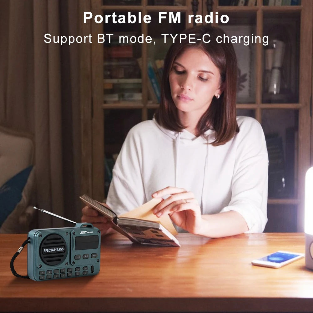 Portable FM Radio Bluetooth 5.4 Speaker LED Display | Senior Gift