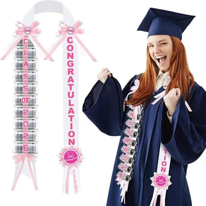 Class of 2026 Money Lei Necklace | Graduation Cash Gift Garland Graduation Lei Necklace Peaceful Pleasures Health and Wellness G