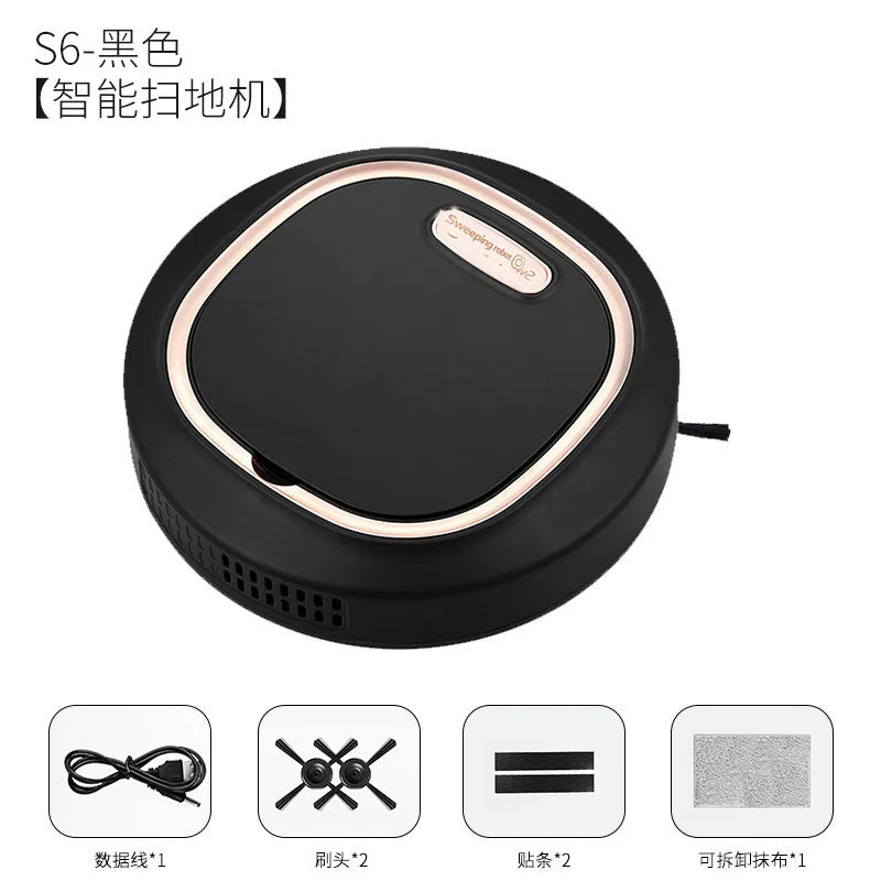 3-in-1 Smart Robot Vacuum – Sweep, Mop & Brush, 60-Min Run