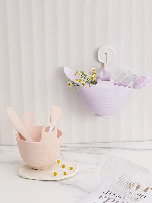 Silicon Mask Bowl Mixing Bowl Set DIY Homemade Face Mask with Double-Ended Massage Brush Peaceful Pleasures Health and Wellness