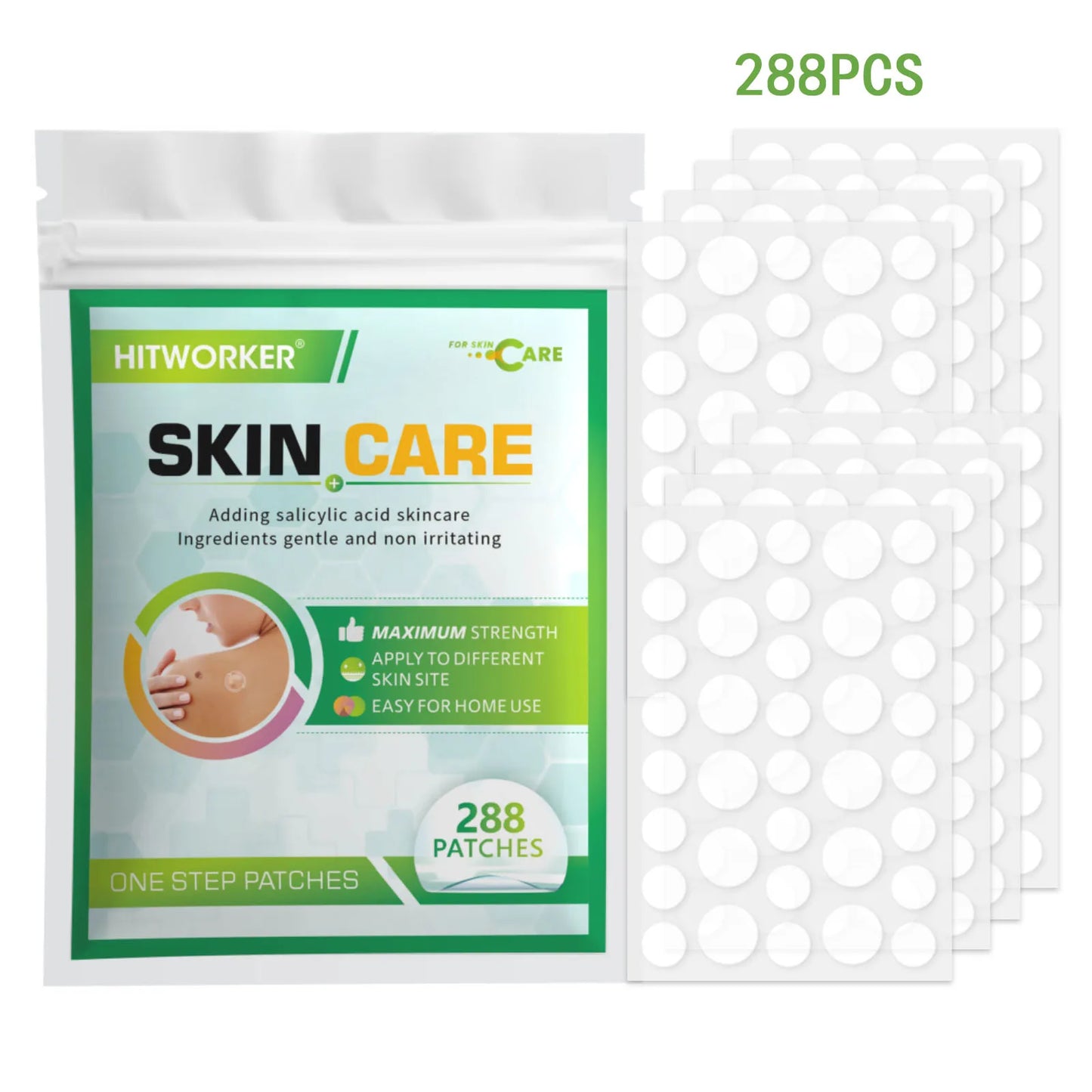 288-Pc Hydrocolloid Acne Patches – Alcohol-Free Blemish Stickers