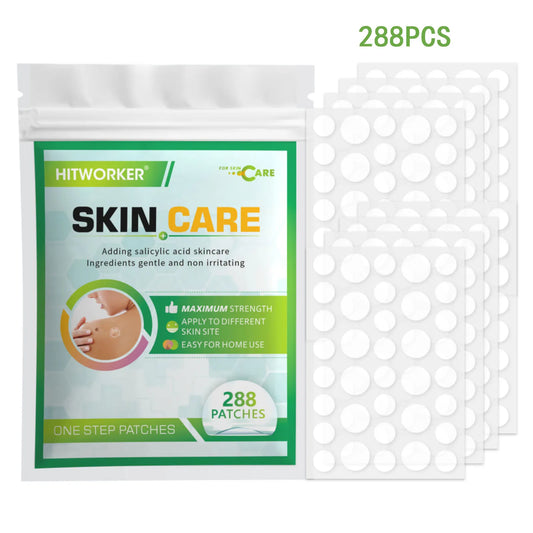 288-Pc Hydrocolloid Acne Patches – Alcohol-Free Blemish Stickers Hydrocolloid Acne Patch Peaceful Pleasures Health and Wellness 288PCS