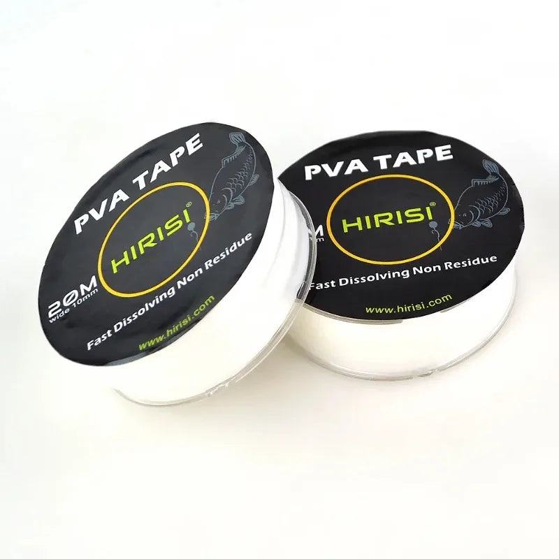 HIRISI 2/5 Pcs 10mm 20M Water Soluble PVA Tape String, Boilie Bait Binding Line, Carp Fishing Outdoor Tackle Accessories Peaceful Pleasures Health and Wellness