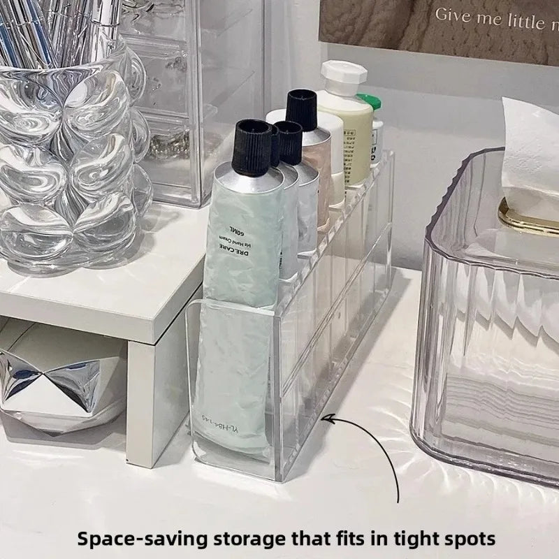 Acrylic Cosmetics Organizer – Lipstick & Skincare Storage Rack