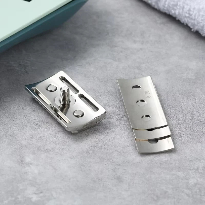 YAQI Trifecta Adjustable 316 SS Safety Razor Head – 3 Blade Gaps
