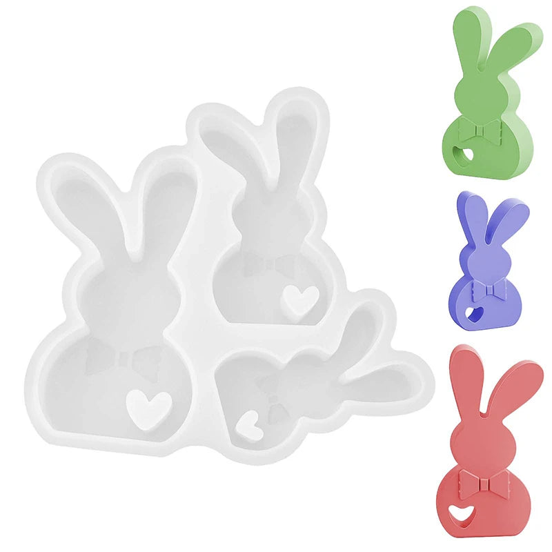 3D Easter Bunny Silicone Mold – DIY Rabbit Casting Mould