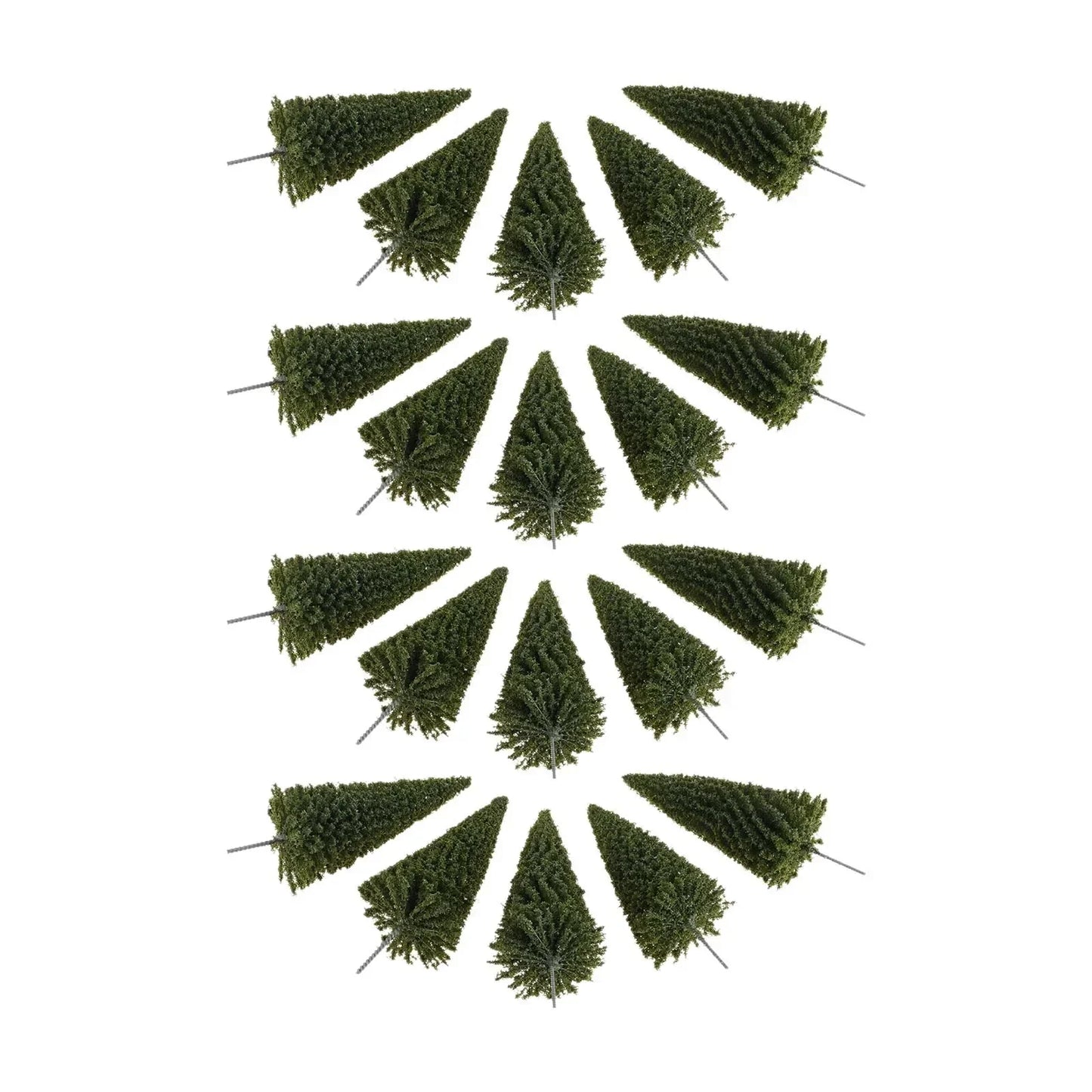 20Pcs Spruce Miniature Trees for Model Layouts & Dioramas