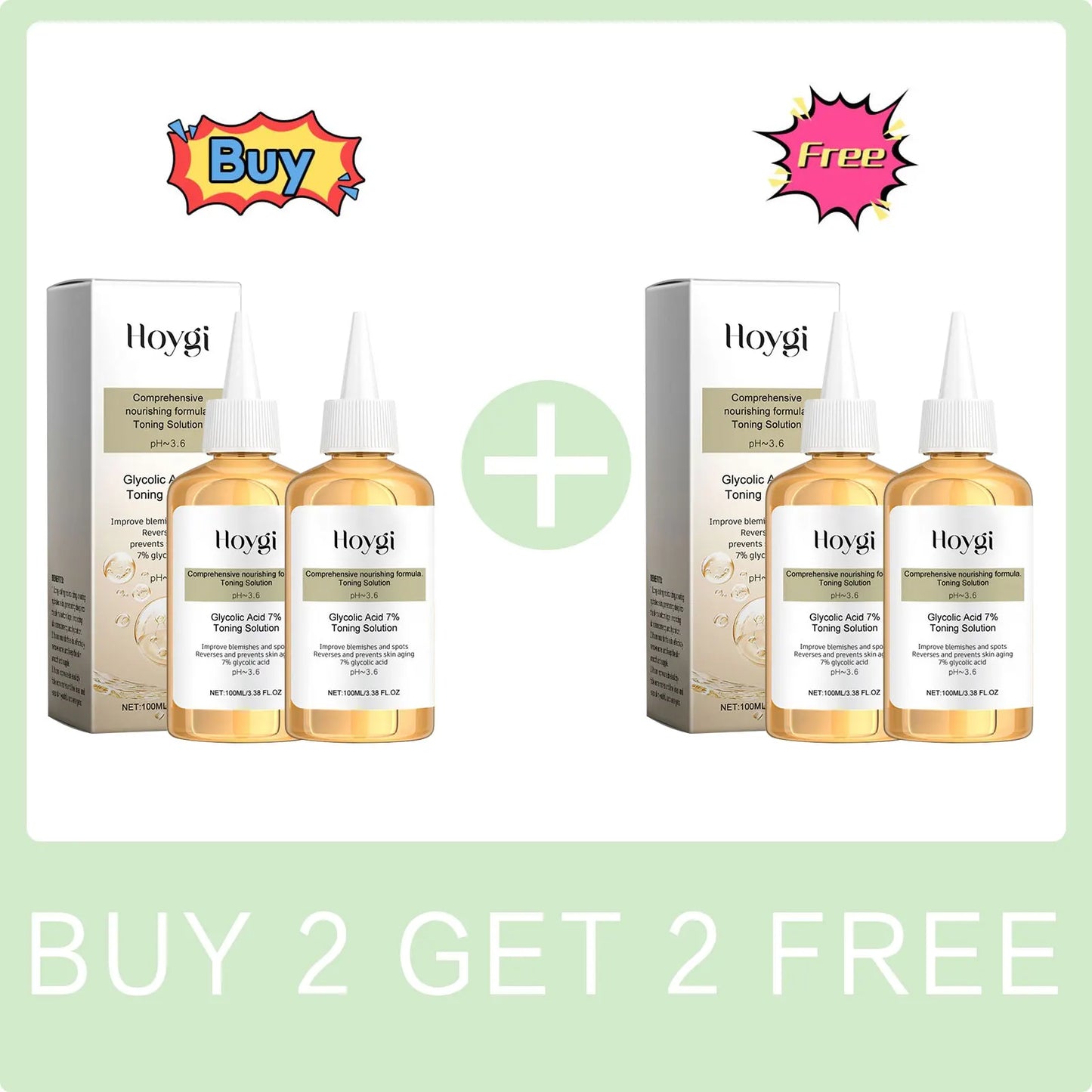 Glycolic Acid Toning Solution Oil Control Shrink Pores Smoothing Skin Rejuvenation Brighten Lighten Blemishes Moisturizing Toner Peaceful Pleasures Health and Wellness Buy 2 Get 2 Free