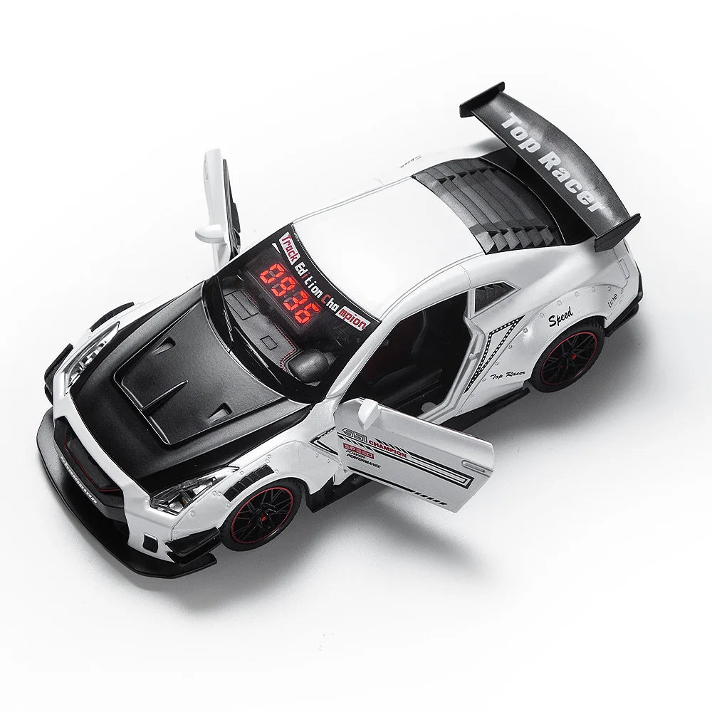 Hypercar Alarm Clock | Engine Sound, LED, Mist Spray & Remote Novelty Alarm Clock Peaceful Pleasures Health and Wellness White-1PCS