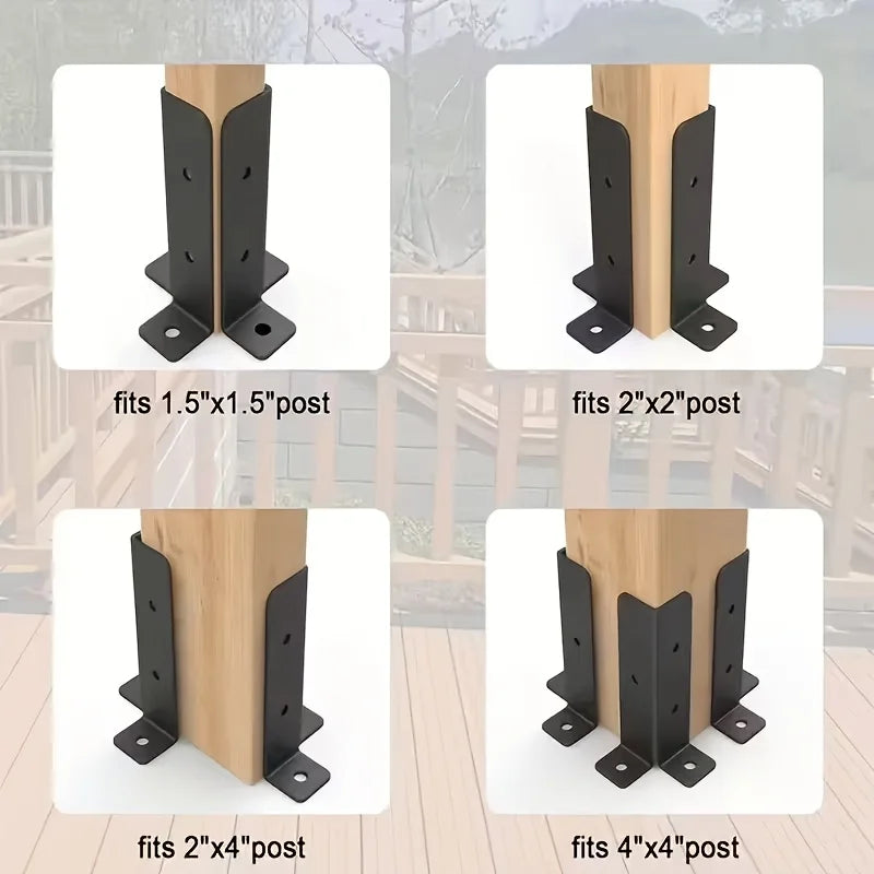 Adjustable Deck Post Anchor Bracke Heavy-duty Metal Support Wood