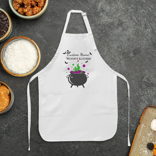 Personalized Witch's Kitchen Apron | Custom Halloween Gift Personalized Kitchen Apron Peaceful Pleasures Health and Wellness