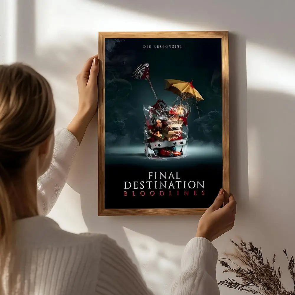 Final Destination Bloodlines HD Movie Poster | Self-Adhesive Wall Art Movie Poster Peaceful Pleasures Health and Wellness White7 40X50cmNoframe