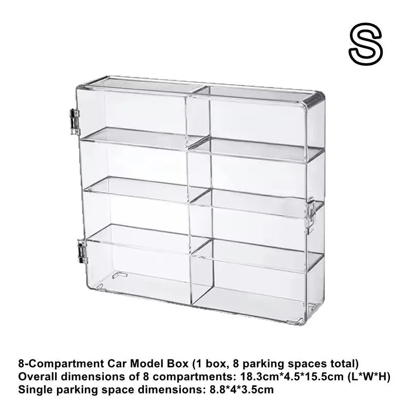 8-Grid Clear Acrylic Display Rack | Collectible Storage Stand