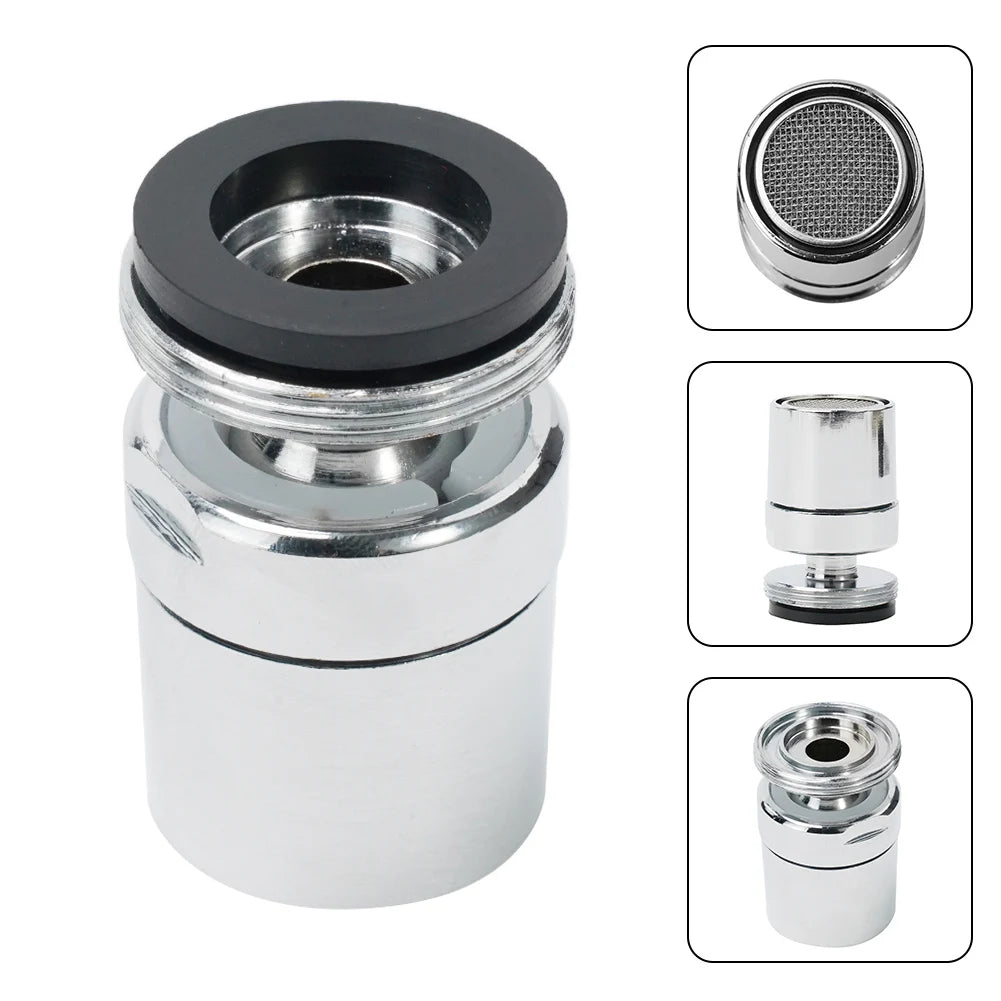 360° Swivel Faucet Aerator – Water-Saving Brass Nozzle