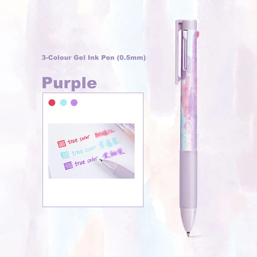 Three Press Neutral Pen Students Take Notes Quickly Smoothly Chinese
