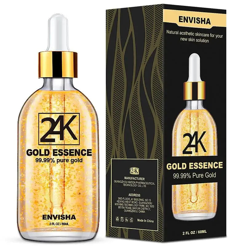 ENVISHA 24K Gold Face Serum – Hyaluronic Acid, Collagen & Anti-Aging 100ml Face Serum Peaceful Pleasures Health and Wellness 24K Gold Serum