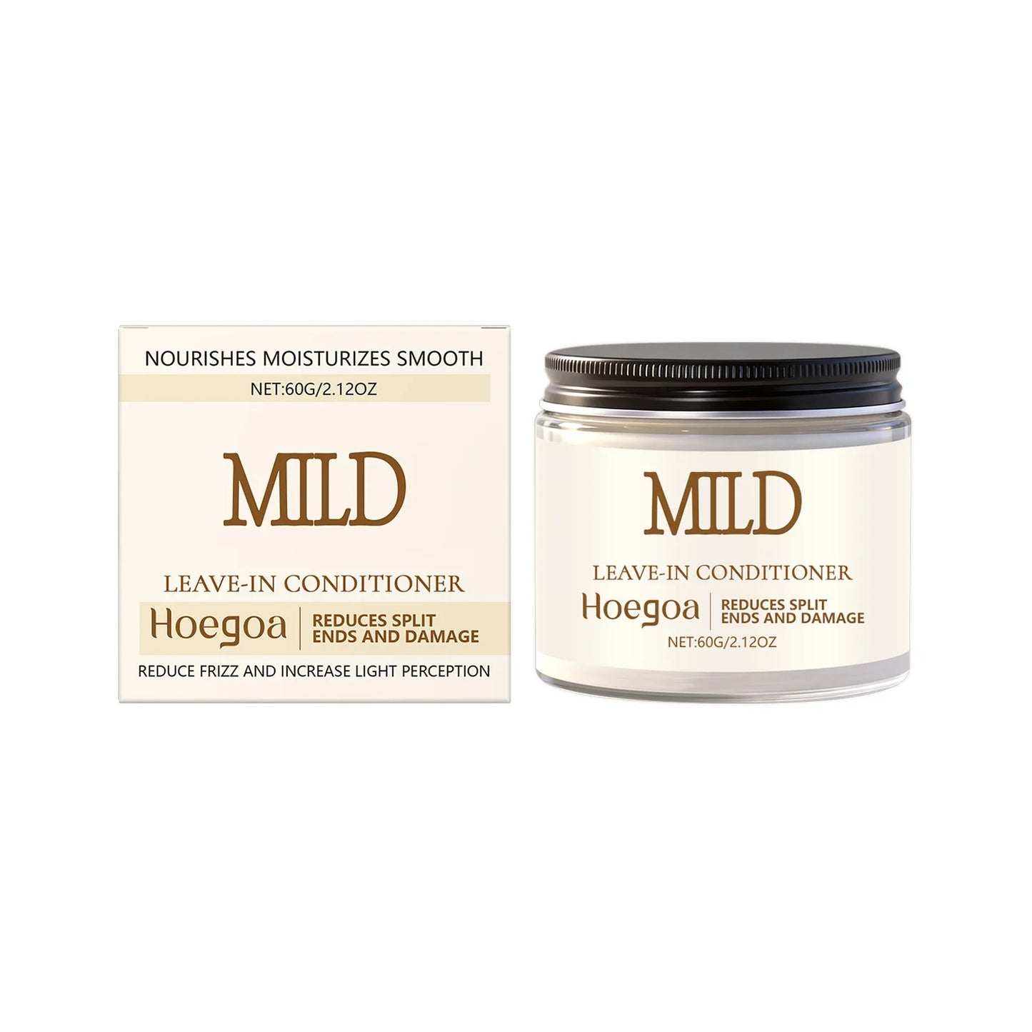 HOEGOA Leave-In Hair Cream – Anti-Frizz Moisturizer 60g
