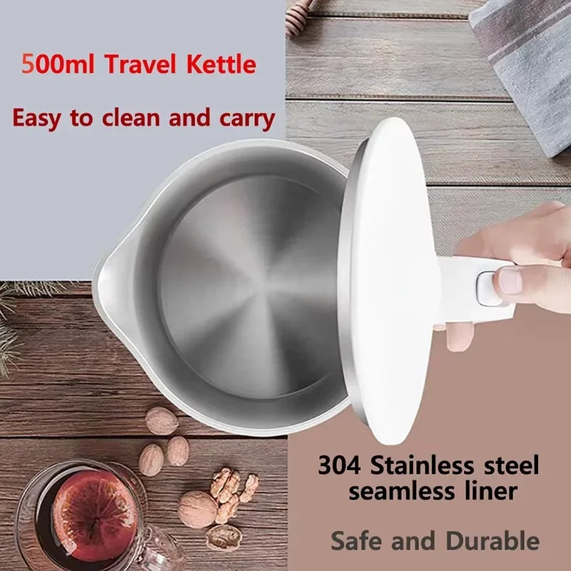 URGGU 500ml Portable Electric Kettle – Fast Boil Travel Kettle