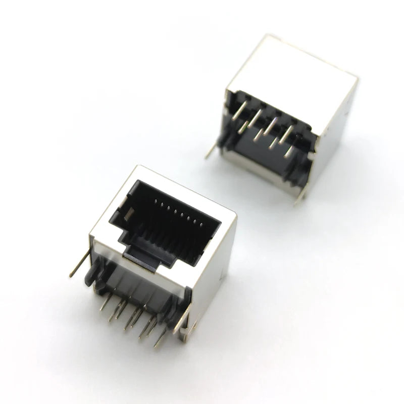 50 Pcs RJ45 8P8C 18*13mm Modular Network PCB Jack 8P LAN Adapter Connector Peaceful Pleasures Health and Wellness