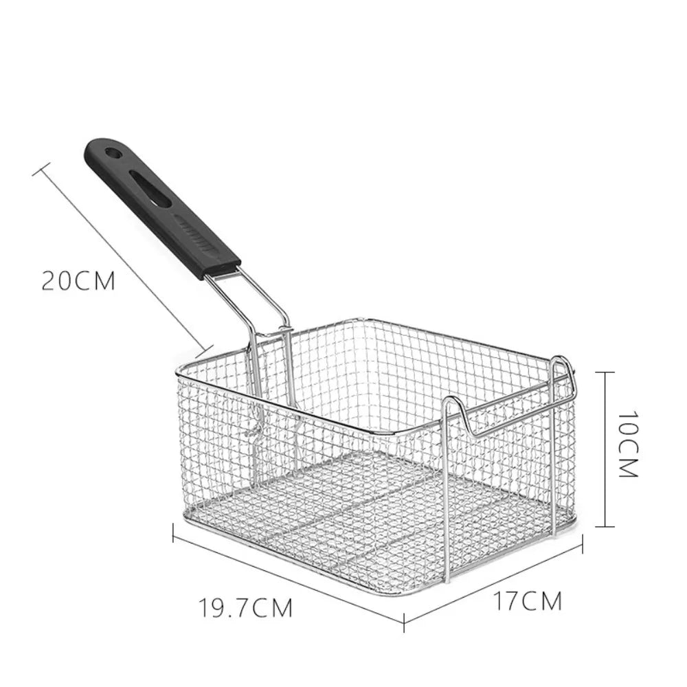 Stainless Steel Square Frying Mesh Basket | Large Capacity