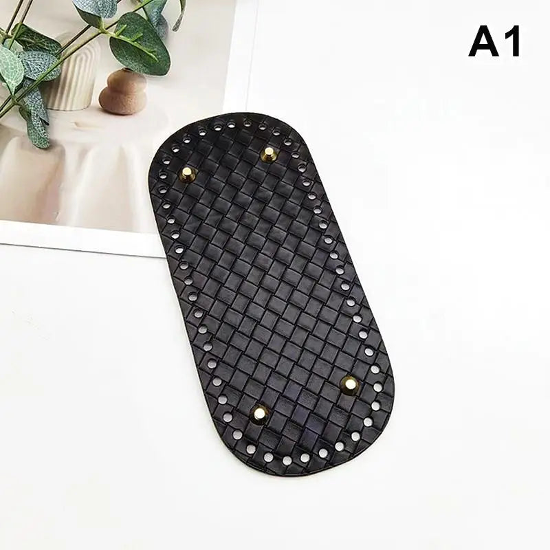 PU Leather Bag Base 22x10cm | DIY Crochet Purse Bottom