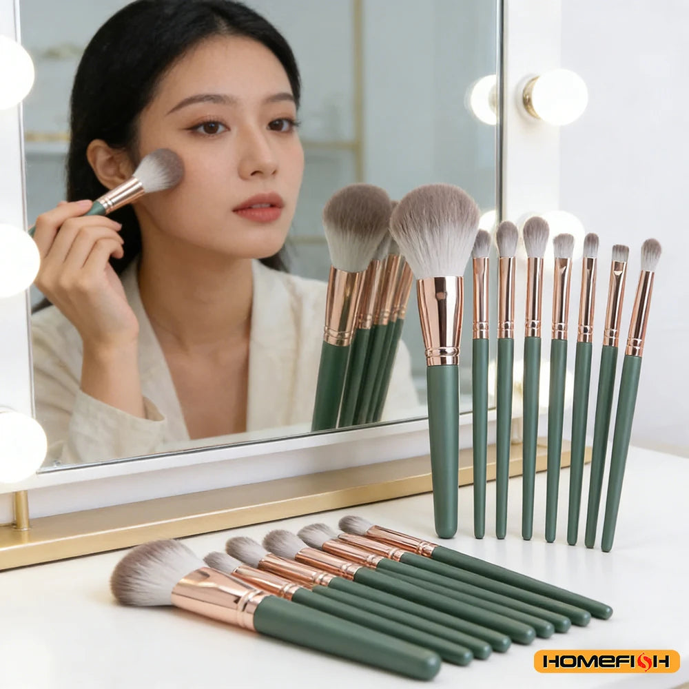 Cosmetic Powder & Blush Blending Brush Set – 14Pcs Soft Fluffy Makeup Tools for Eye Shadow & Foundation Peaceful Pleasures Health and Wellness