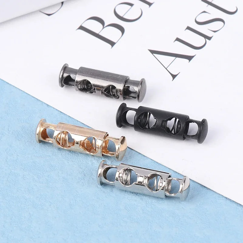 10-Pack Metal Double-Hole Spring Buckles | Cord Lock Toggles