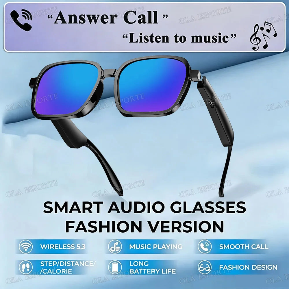 Bluetooth Smart Sunglasses | Open-Ear Audio, UV Protection, IPX5