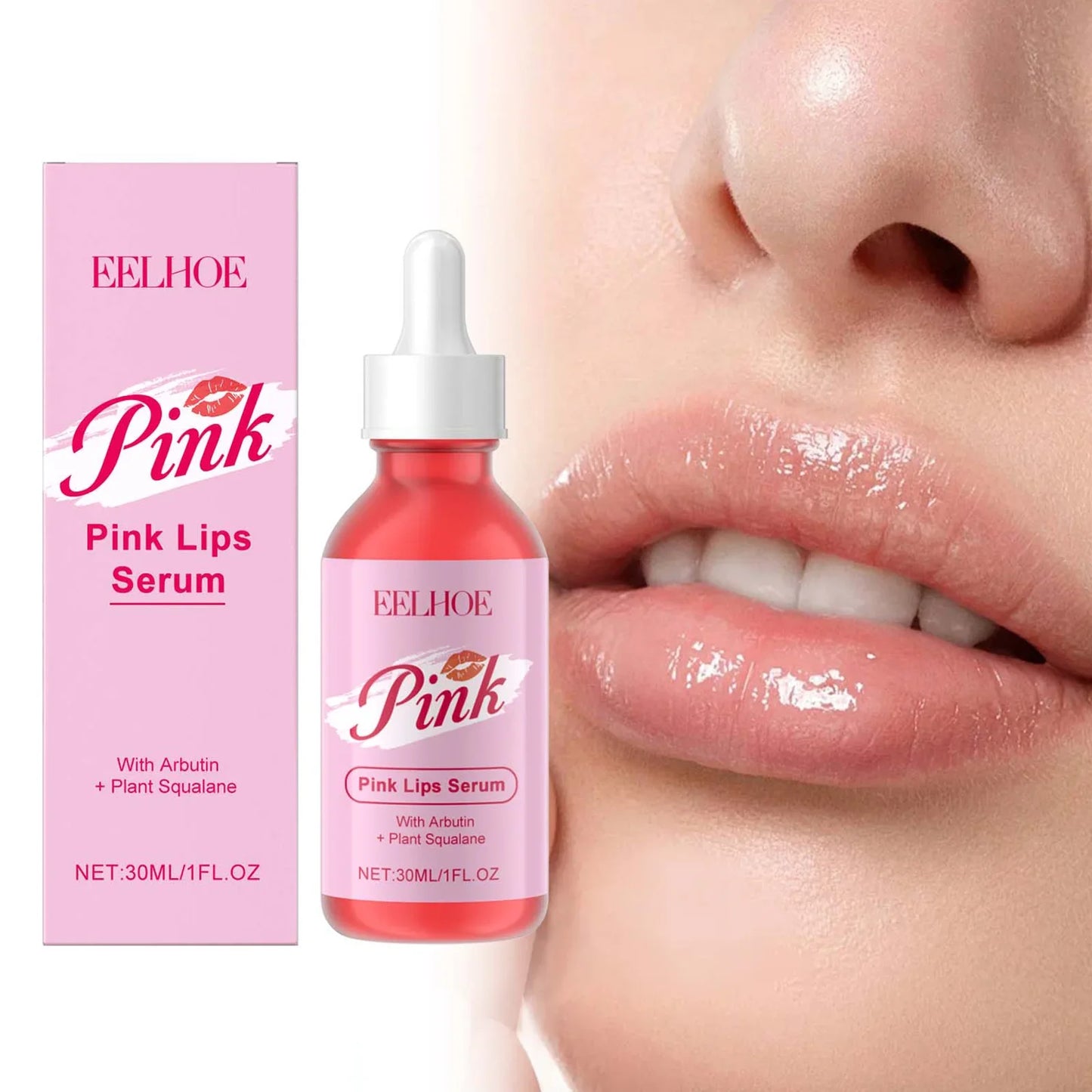 Eelhoe Pink Lip Serum – Plumping, Brightening & Moisturizing
