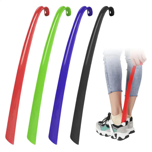 Extra Long Handled Shoehorn – No-Bend Plastic Shoe Helper Long Handle Shoehorn Peaceful Pleasures Health and Wellness