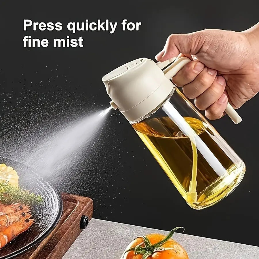 2-in-1 Olive Oil Dispenser & Sprayer Bottle 500ml | Kitchen Tool