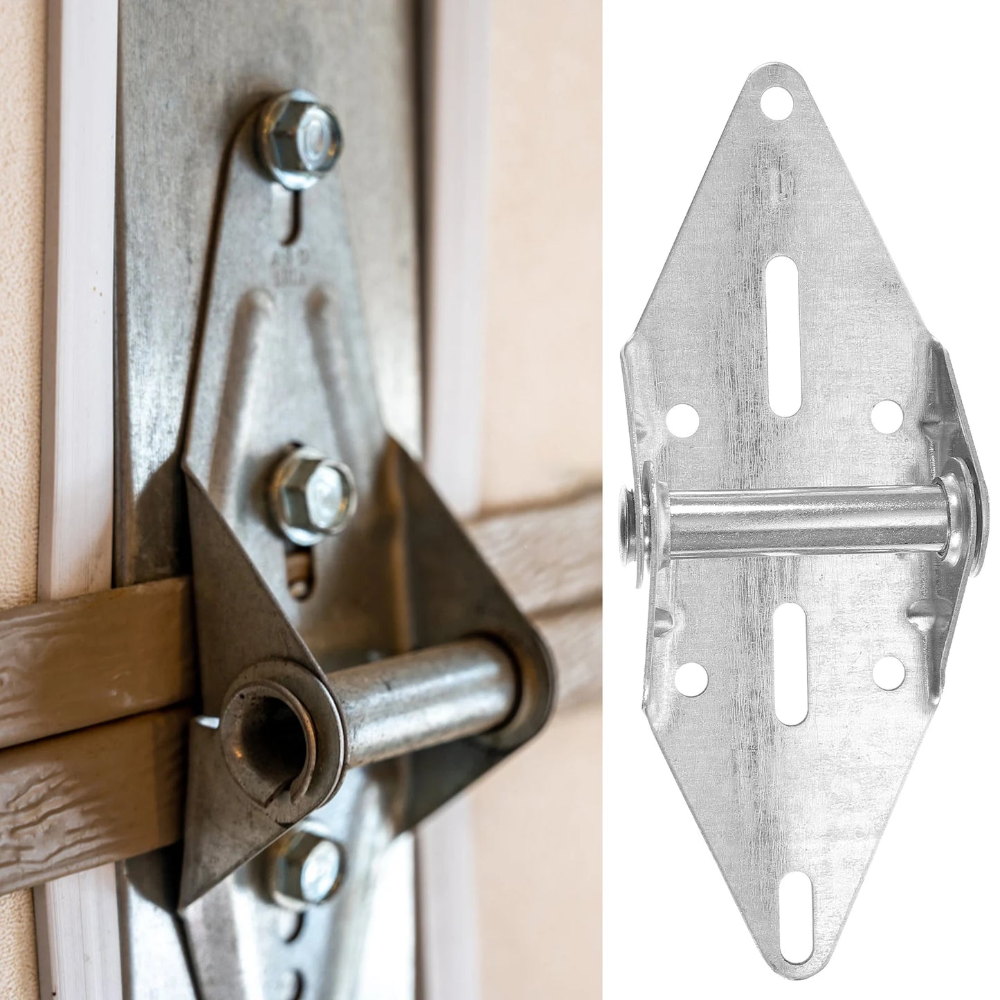 2Pcs Garage Door Hinge Garage Door Bracket Hinge Heavy Duty Exterior Spring Loaded To With Mounting Bolts Hardware Accessories Peaceful Pleasures Health and Wellness