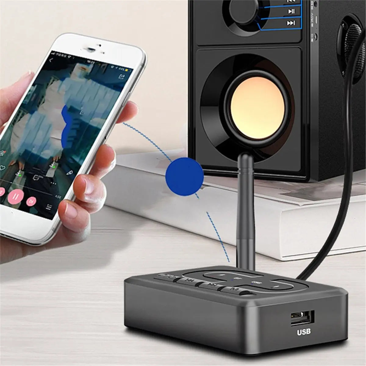 Bluetooth 6.0 Receiver – AUX RCA USB Wireless Audio Adapter Peaceful Pleasures Health and Wellness Default Title