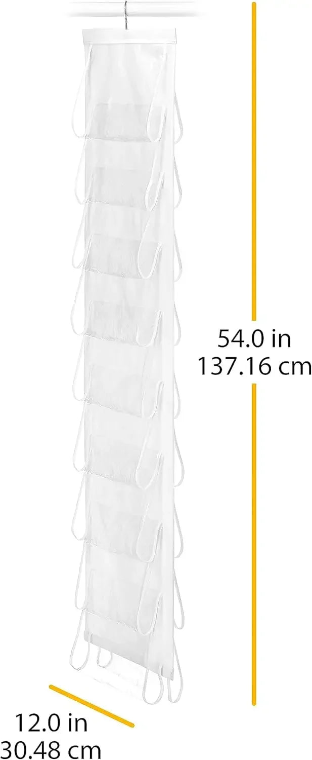 Clear Hanging Shoe Organizer – 9-Pair Capacity with 360° Swivel Hook Closet Organizers Peaceful Pleasures Health and Wellness
