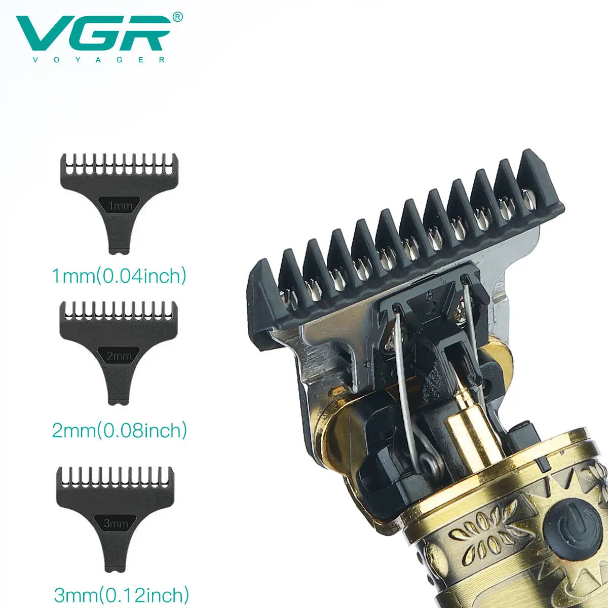 VGR 085 Hair Clipper Professional Rechargeable Personal Care Vintage Engraving Scissors T9 Trimmer USB Reduction Barber VGR Peaceful Pleasures Health and Wellness