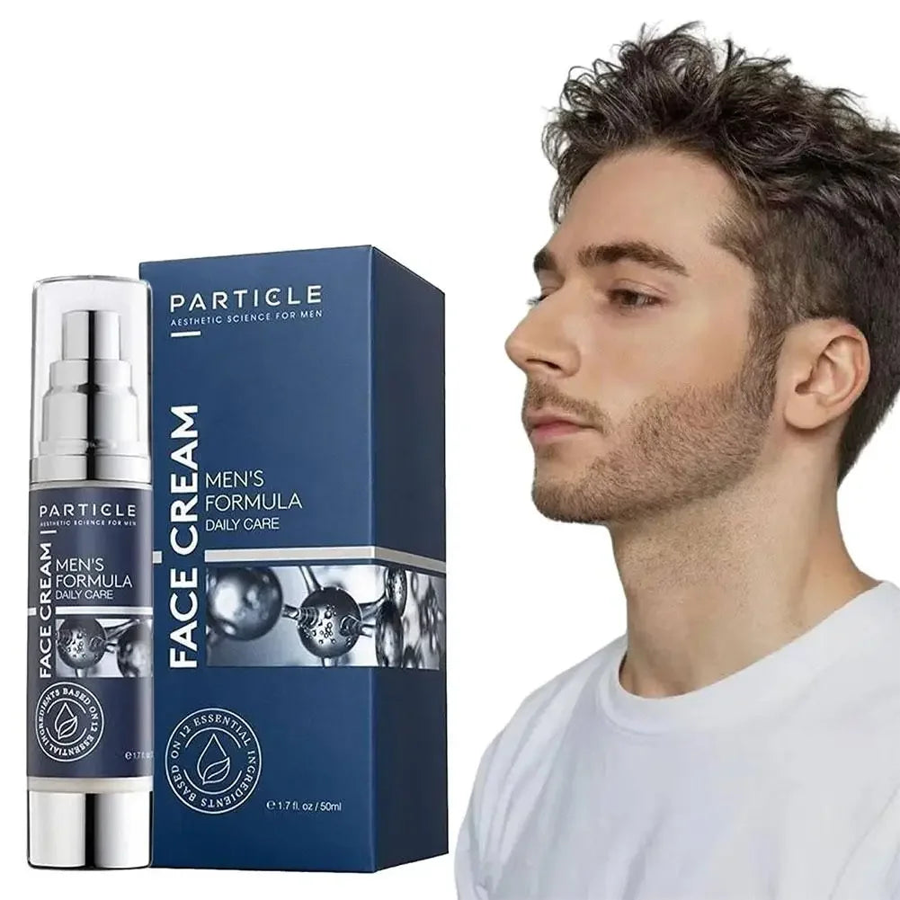 50ml 1.7oz Particle 6-in-1 Men's Face Cream Anti-Aging Moisturizer Reduces Wrinkles Dark Spots Eye Bags Hydrating Skin Care Peaceful Pleasures Health and Wellness