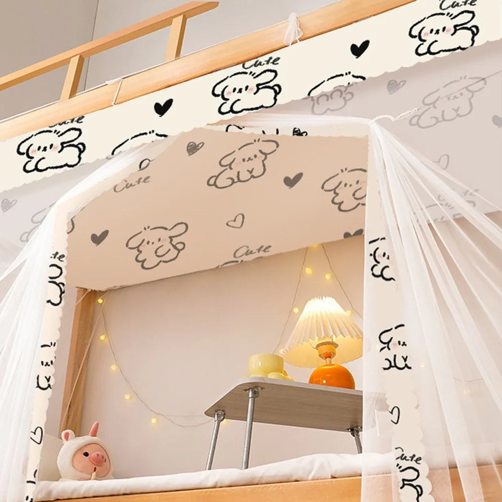 Floral Mosquito Net – Breathable Dustproof Bed Canopy Netting